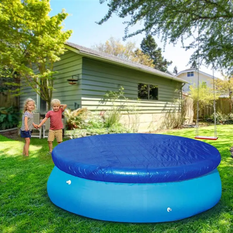 

GARNECK 8-Foot Diameter Round Easy Set Pool Cover For Frame Pools Inflatable Swimming Fast Set Pool