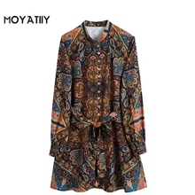 MOYATIIY Fashion Women Irregular Pattern Mini Dress Elegant Mestry Print Spring Dresses with Slash Long Sleeve Female Vestidos (4)