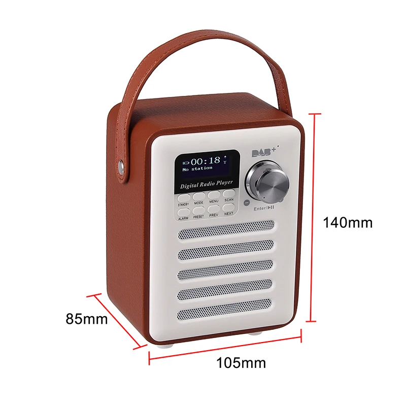 

Portable Retro Portable DAB+ Digital Radio FM Radio Wireless Speaker Alarm Clock Rechargeable Premium Stereo Sound EU Plug