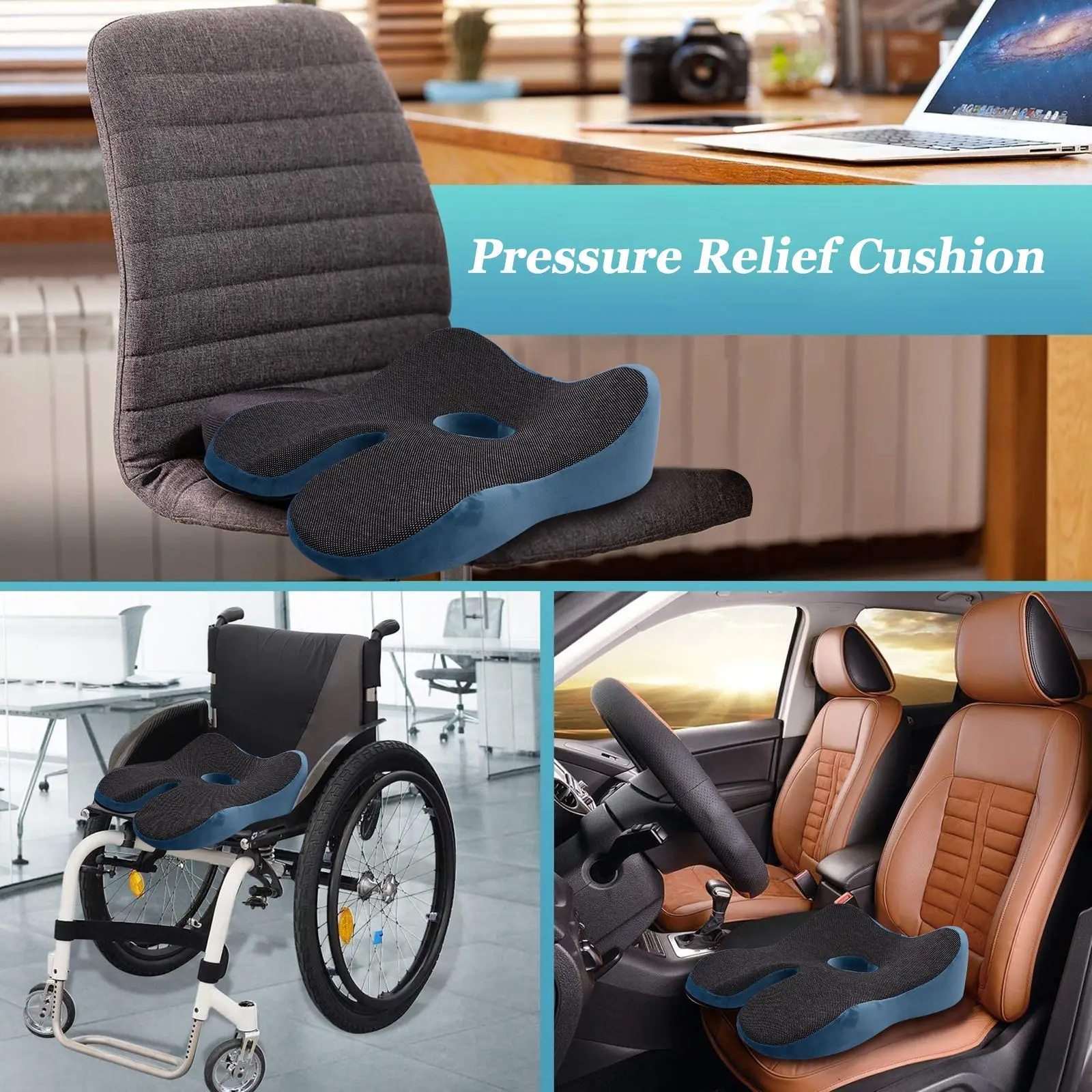 

1pc Creative Useful Desk Cushion Pressure Relief Cushion Lumbar Support Pillow for Room