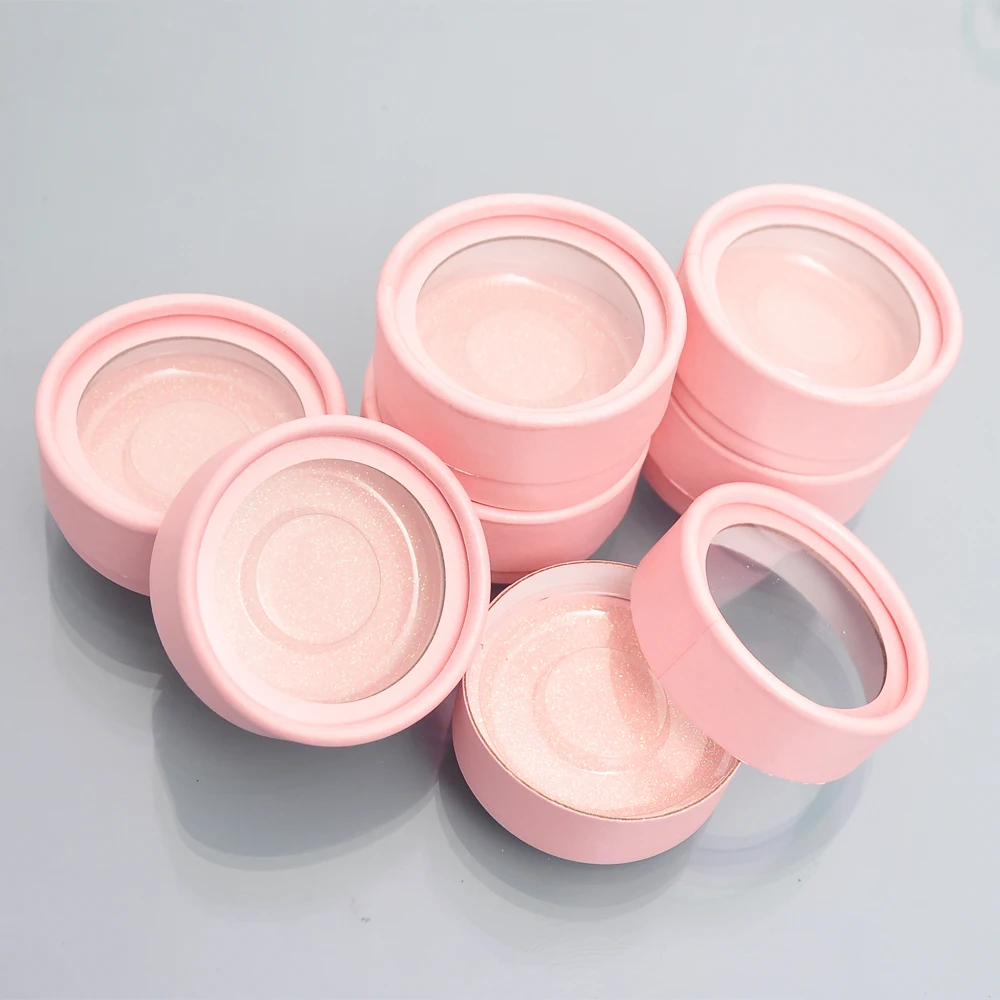 Оптовая продажа круглая коробка для упаковки накладных ресниц коробки