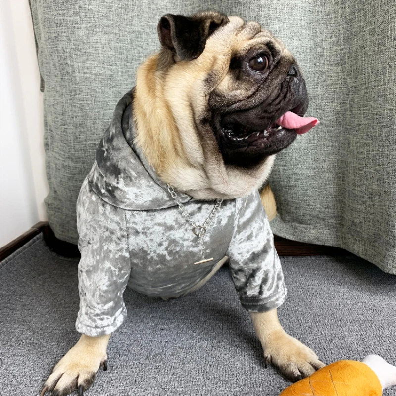 Одежда для мопса одежда французского бульдога костюм Французского осенне зимняя