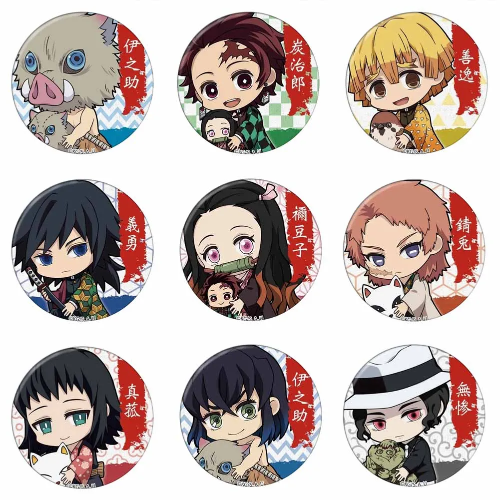 Аниме Demon Slayer Kimetsu No Yaiba значок трендовая брошь коллекция нагрудник для рюкзаков