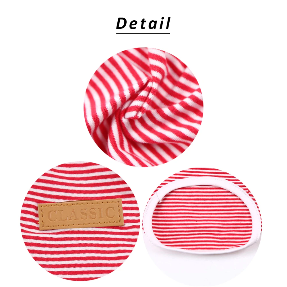 Flexible Decorate Pets Stripe Shirt for Small Medium Dog Clothing Puppy Cotton Vest Spring Summer Soft Coat Pet Costumes Product |