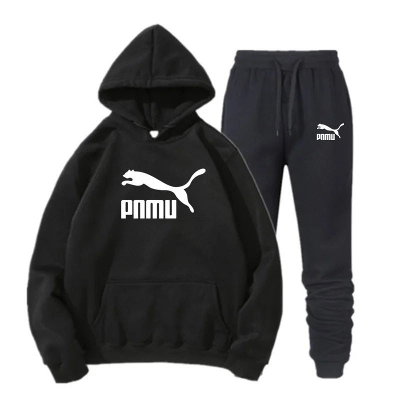 

2021 Fashion Brand Men Sets Tracksuit Autumn New Men's Hoodies + Sweatpants Two Piece Suit Hooded Casual Sets Male Clothes
