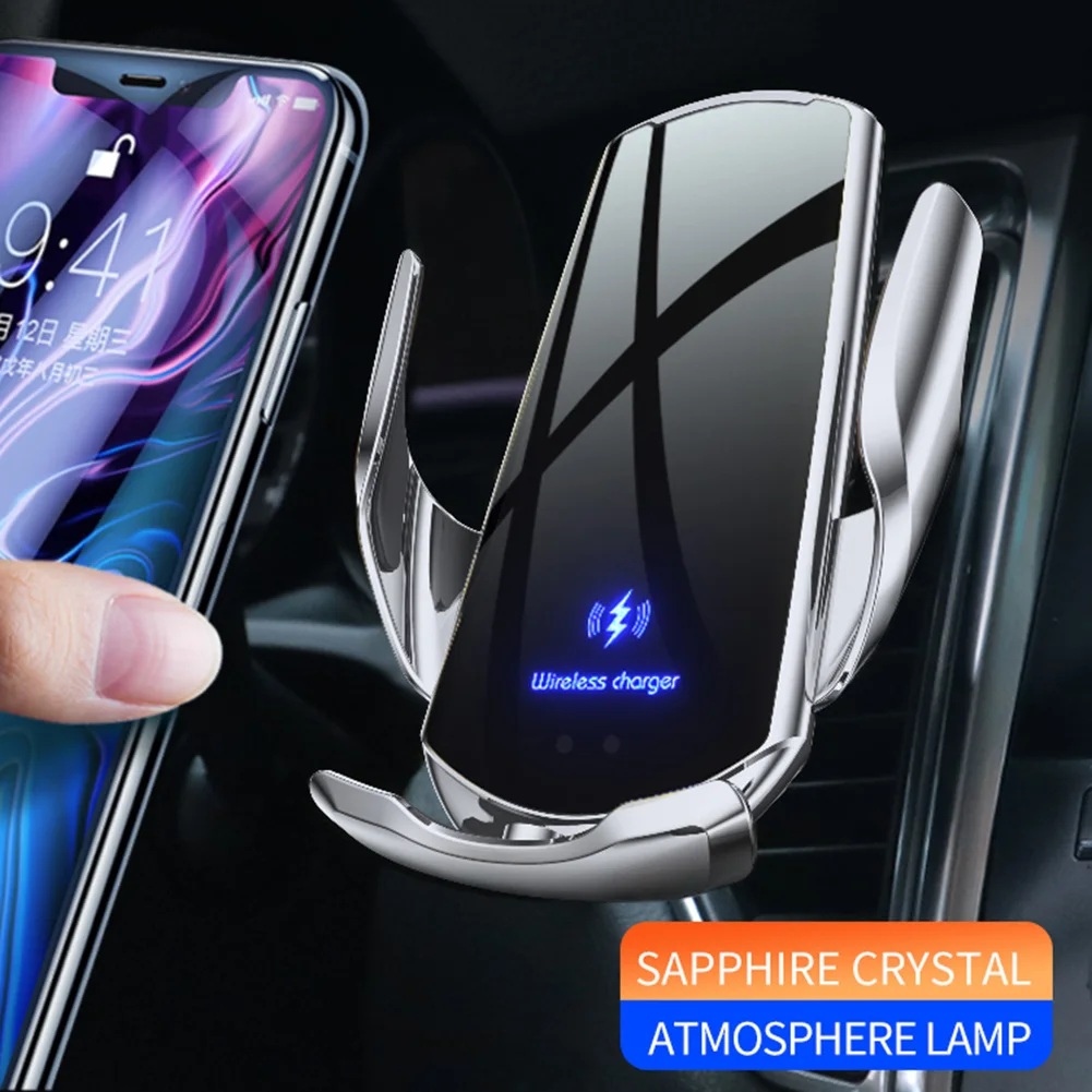 

Беспроводное Автомобильное зарядное устройство с креплением для быстрой зарядки, инфракрасное Индукционное автомобильное зарядное устро...