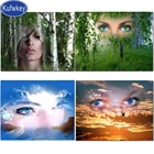 Украшение дома Дерево пейзаж, картина, выложенная алмазами 