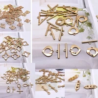10set gold color ot clasps connectors charms for jewelry making bracelet necklace end buckle accessories chain link buckle