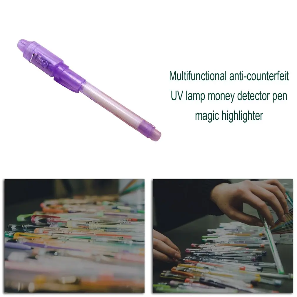 

New Luminous Light Pen Big Head UV Check Money Drawing Magic Pens Toys for Kids Uv Magic Ink Lamp Pen Stationery