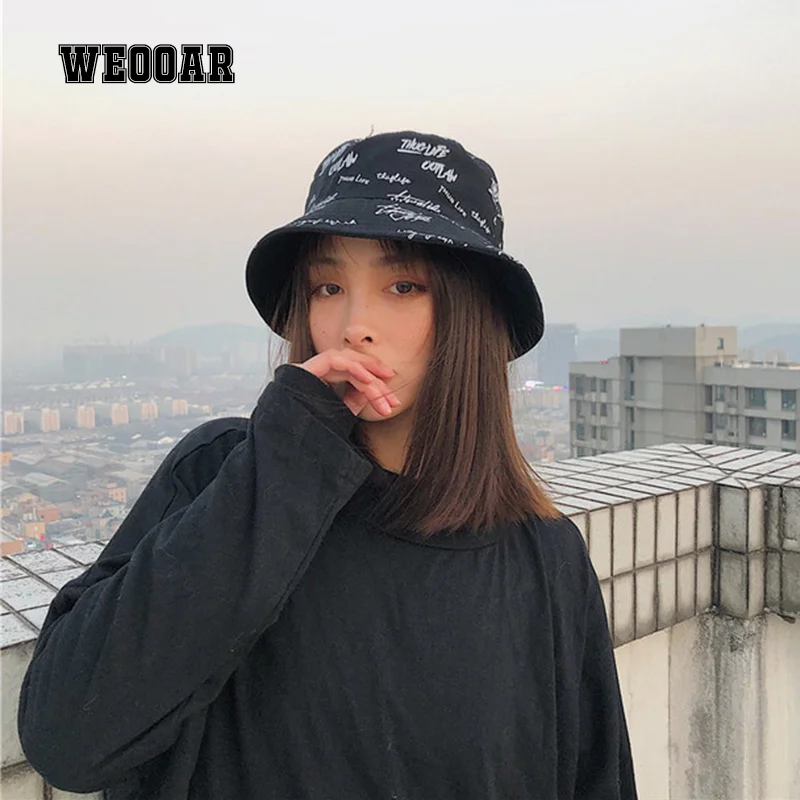 

WEOOAR Double-sided Men's Panama Hats 2022 Summer Women's Bucket Hat Ladies Fisherman Hat Sun Visor Caps Fishing bone Luxury bob