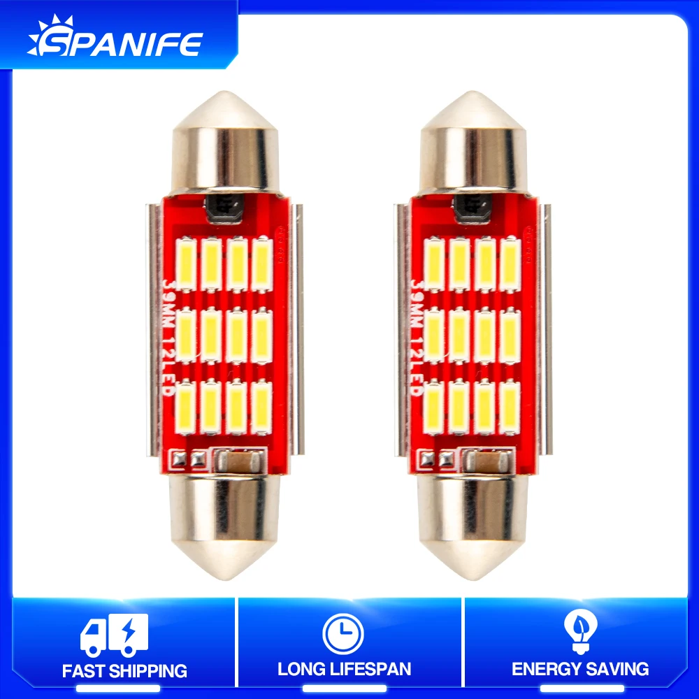 

Spanife C10W C5W LED лампы для внутреннего освещения автомобиля 39 мм 12 В