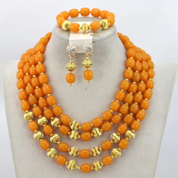 Новый свадебный набор бисера кремового белого цвета в нигерийском стиле из