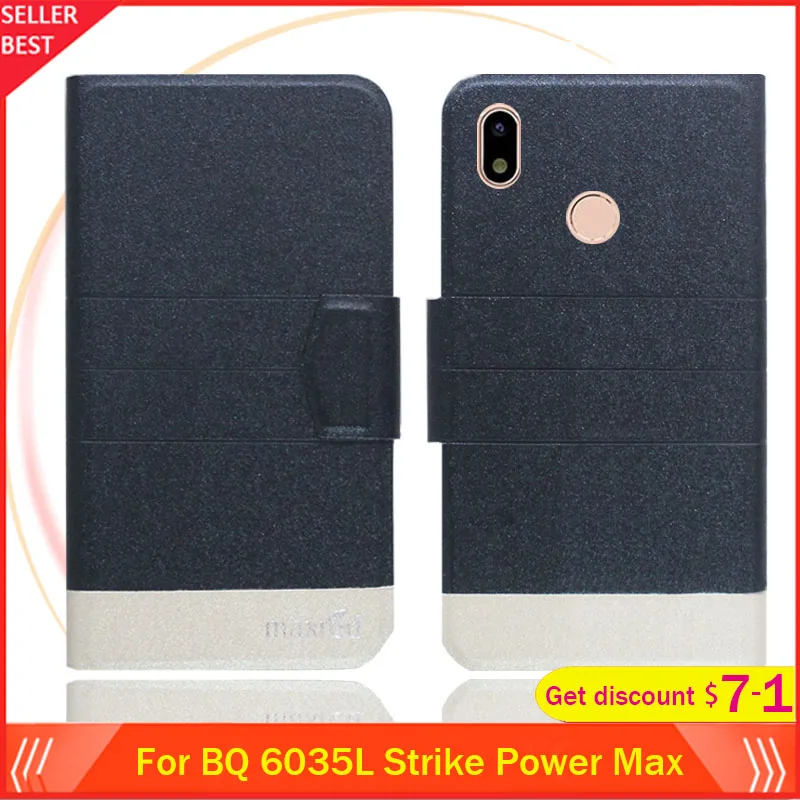 5 цветов лидер продаж! Чехол BQ 6035L Strike Power Max ультратонкий кожаный эксклюзивный