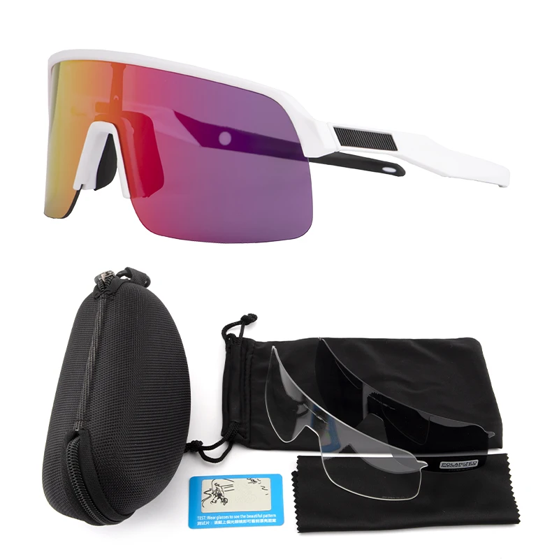 

Cycling Men's Sunglasses Bicycle Road Bike Safety Protection Glasses MTB Fishing Sports Eyewear Polarized UV400 Goggles 3 lens