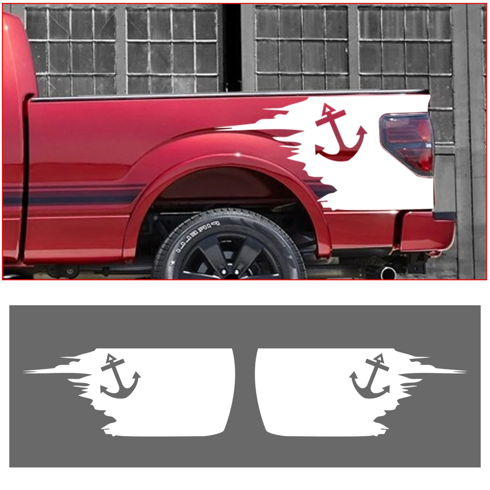 Автомобильная наклейка для пикапа грузовика контейнера боковые полосы комплект