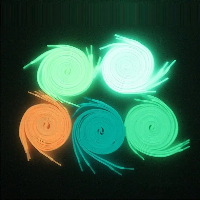 1 пара светящиеся шнурки Светоотражающие спортивные холсты плоские для обуви