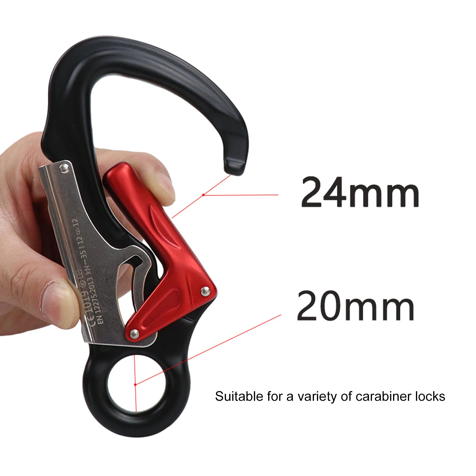 

35KN Auto Locking Clip Professional Rock Climbing Carabiner Lock Safety Buckle Outdoor Safety Protection Carabiner Equipment