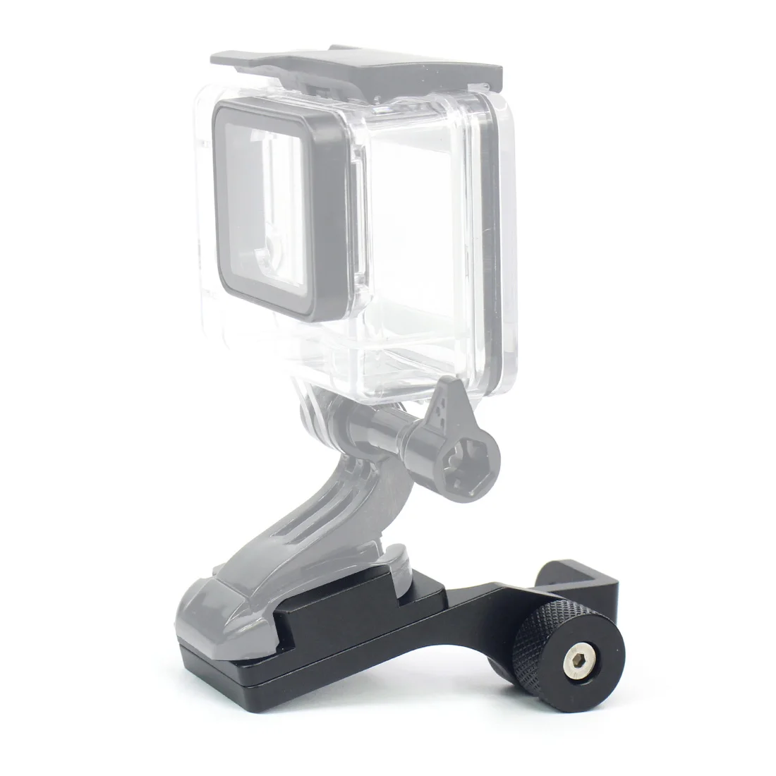 Black Алюминиевый кронштейн для крепления зеркала заднего вида для GoPro Hero 4 5 3 2 Xiaomi yi SJ4000 SJ5000 аксессуары для камеры - Цвет: Black