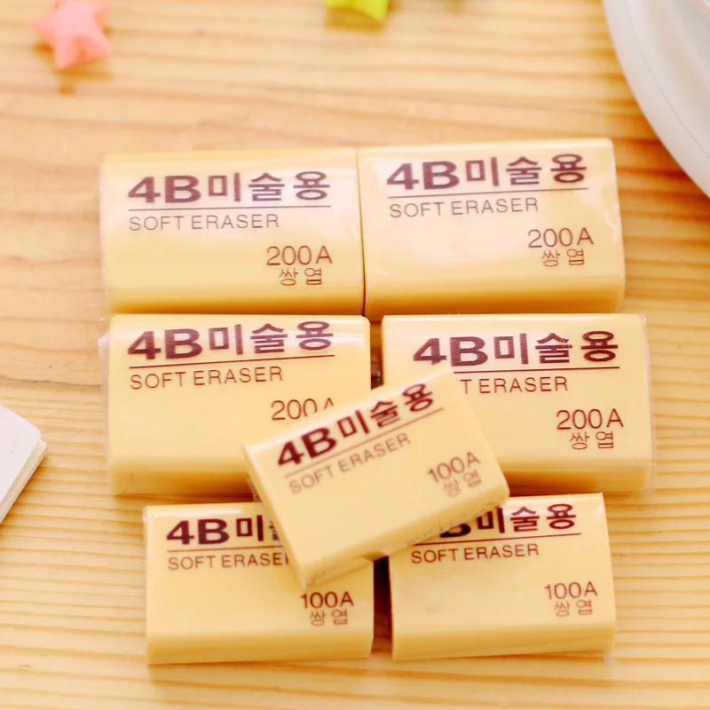 

1pcs 4B Pencil Eraser for Art Painting Stationery Exams Primary School Students Study Stationery Drawing Practical Office Eraser