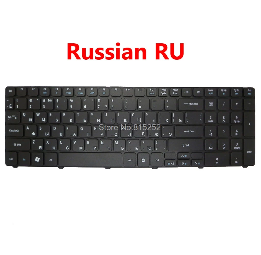

RU Keyboard For ACER 5810TZ V104730BS1 RU 90.4CD07.S0R KB.I170A.075 V104730DS3 KB.I170A.164 90.4CD07.S03 KB.I170A.080 Russian