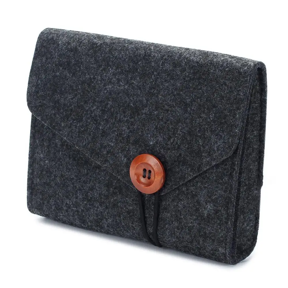 Дорожный органайзер для USB кабеля двухслойная Удобная однотонная Сумочка