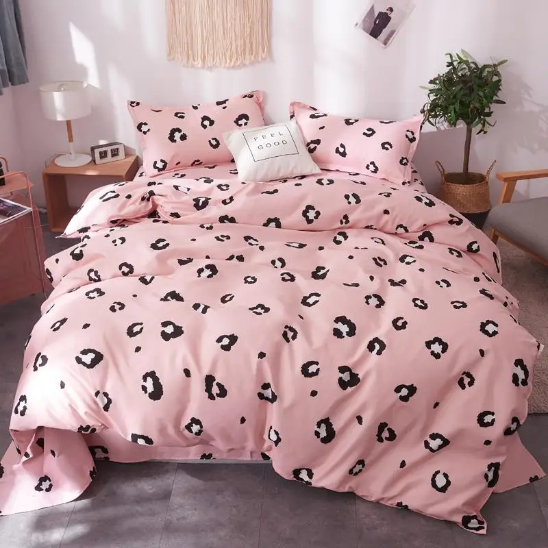 3/4 шт./компл. Мультяшные розовые комплекты постельного белья с геометрическим