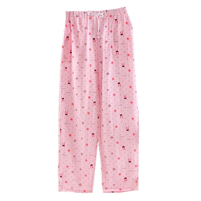 2019 весенние и осенние женские хлопковые газовые пижамы домашние брюки тонкие