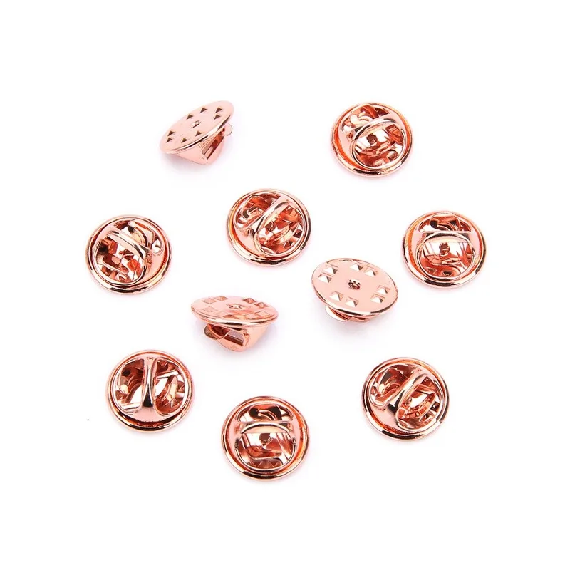 

100pcs Gold Silver Brozne Color Butterfly Base Brooch for The Brooches Buckle Spare Buttons Behind Back Button Jewelry Making