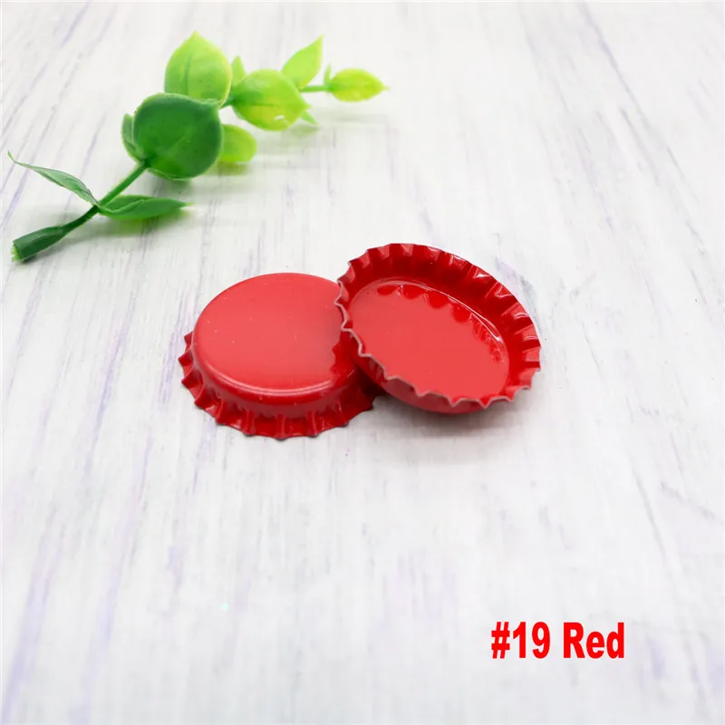 100 шт./упак. цветная Круглая Плоская Бутылочная крышка 25 мм для творчества
