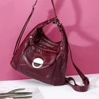 Модная сумка через плечо из промытой кожи, большая емкость, Портативная сумка-мессенджер, сумка через плечо, мягкая кожа, многофункциональный рюкзак