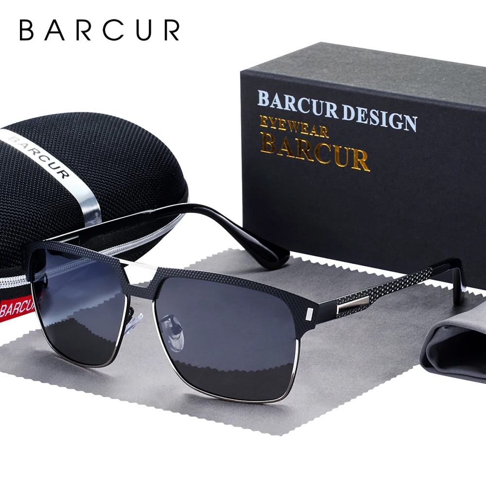Очки солнцезащитные BARCUR Мужские поляризационные брендовые дизайнерские