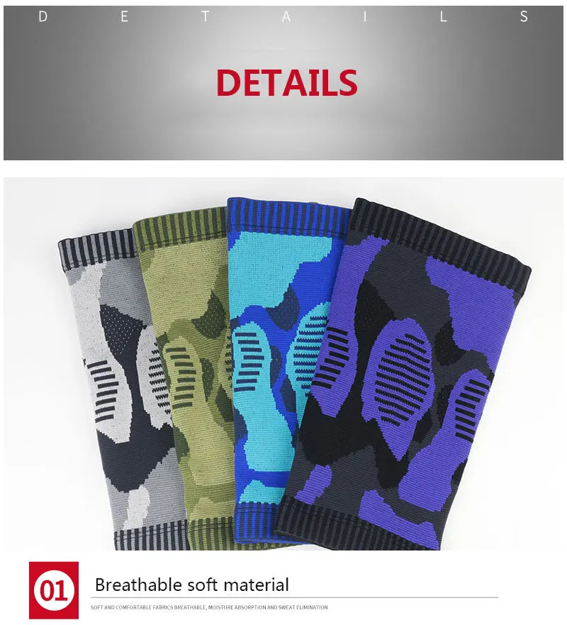 Fitness Running Cycling Knee Support Braces Elastic Nylon Sport Compression Knee Pad Sleeve for Basketball Volleyball
