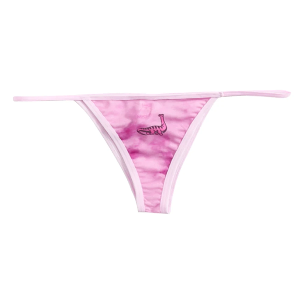 

Women G String Thong Bikini Pink Cartoon Dinosaur Sexy Panties Kawaii Underwear Purple Lenceria Sensual Mujer