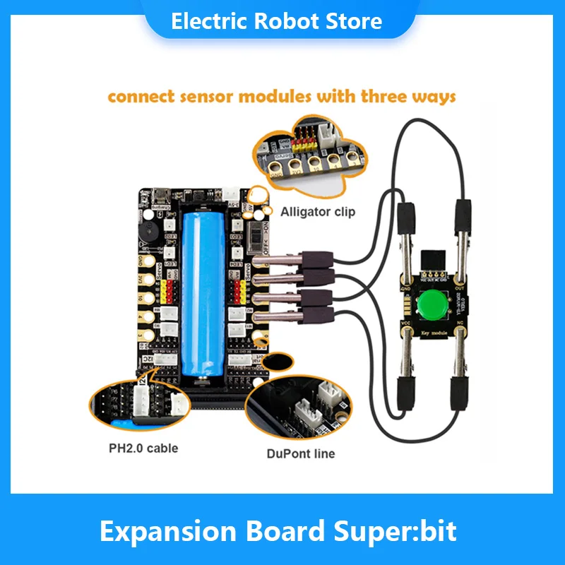 Лучшая плата расширения yamboom Super:bit для BBC Micro:bit V1 и V2 с драйвером двигателя