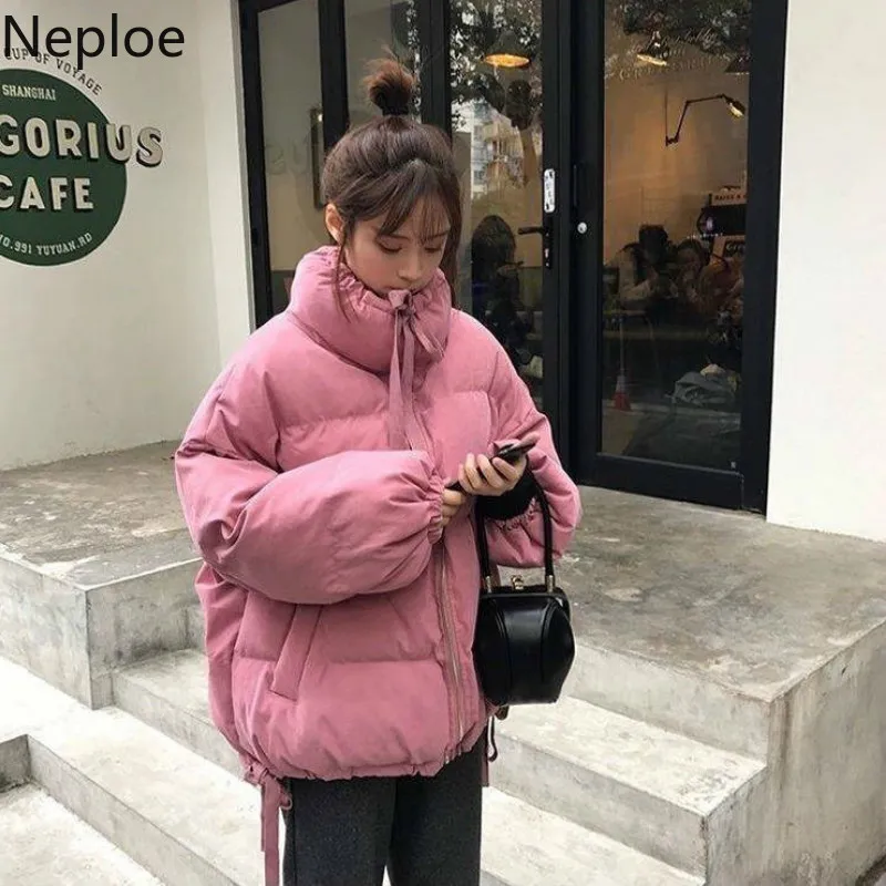 Neploe корейский стиль преппи толстые Abrigos Mujer Invierno короткое студенческое милое зимнее пальто женская повседневная куртка 46359