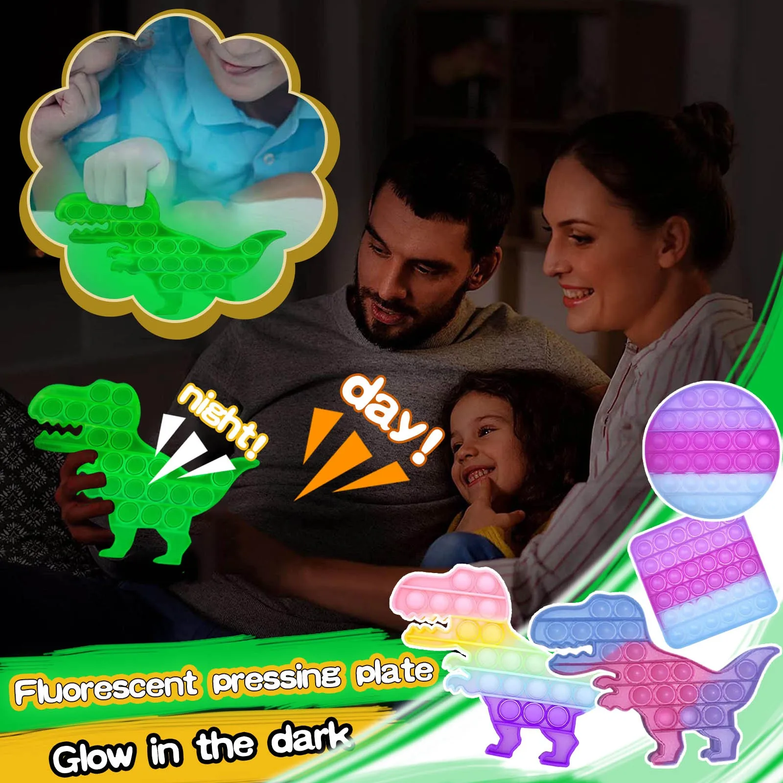 

New Push Bubble Fidget Antistress Toys Adult Kids Dinosaur Fidget It Sensory Toy Autism Special Needs Stress Reliever