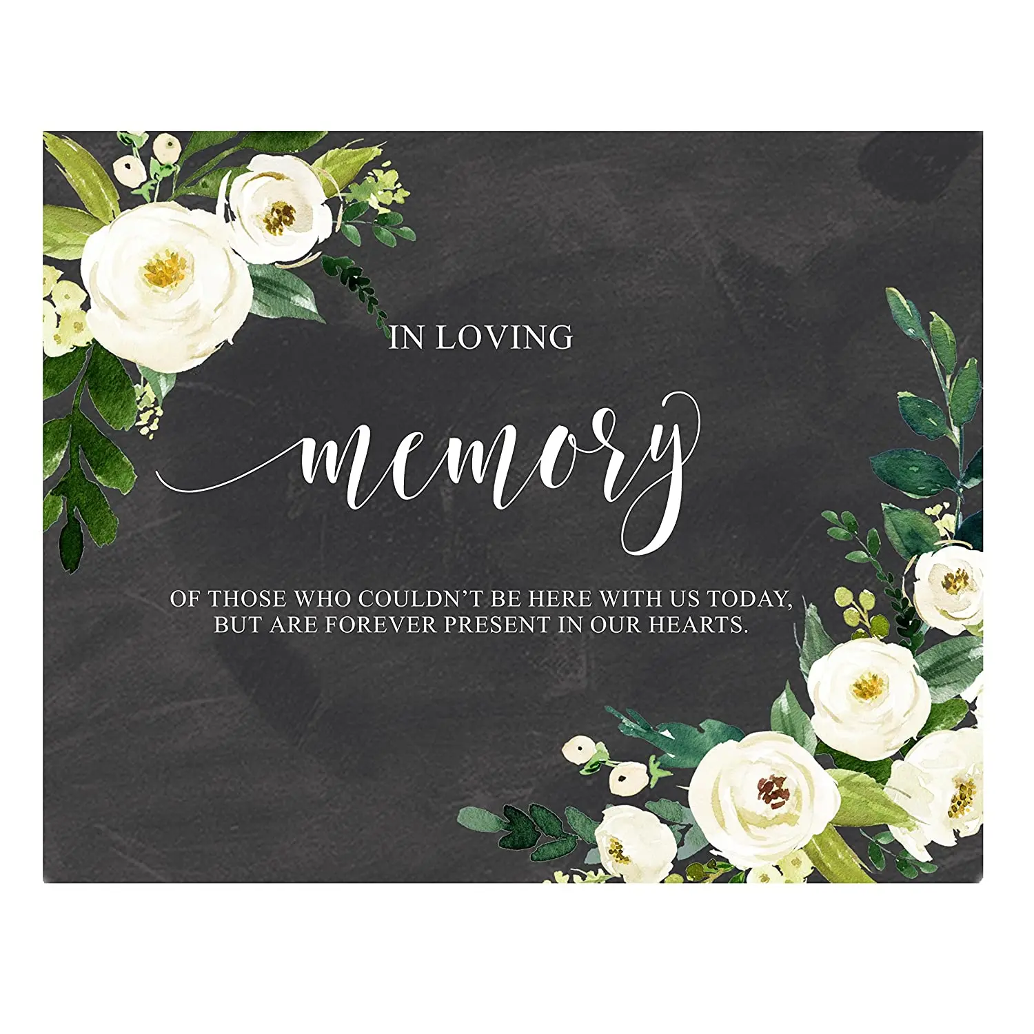 

Настенная табличка в знак влюбленной памяти, доска, знак памяти с белыми цветами, влюбленная память, знак памяти