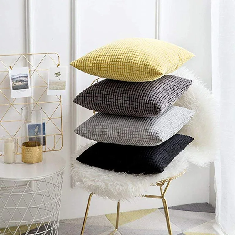 Однотонная Подушка наволочка для подушки декоративная подушка чехол постельных
