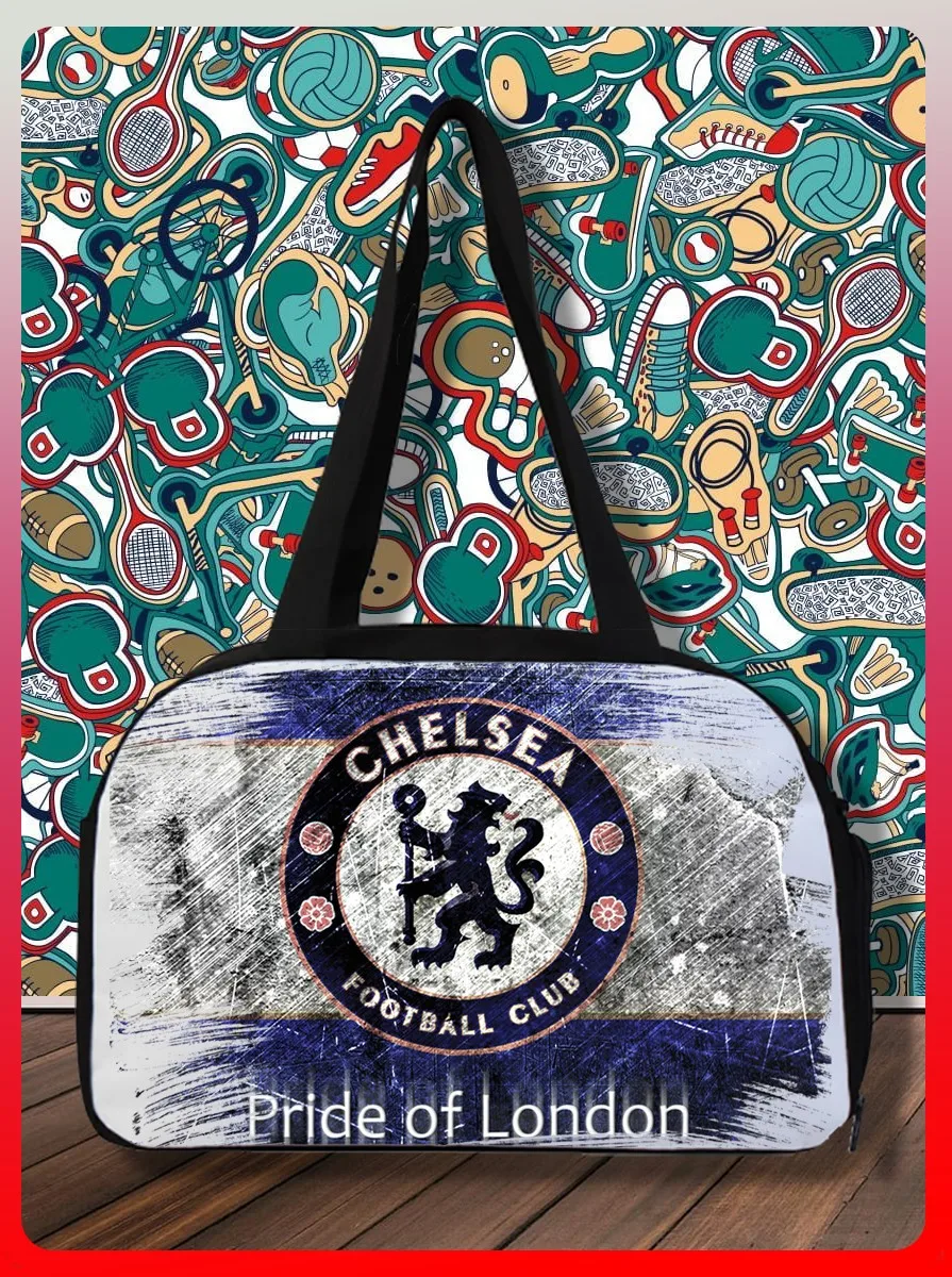 Спортивная сумка с принтом Футбол (ФК Челси спортивная пеле роналдо месси бэкхэм