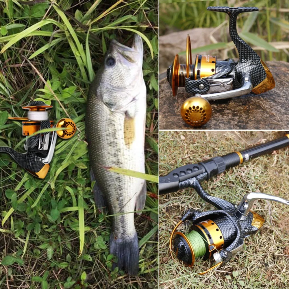 

Sougayilang 1000-7000 Spinning Reel 5.2:1 Gear Ratio Right Left Hand Interchangeable Fishing Reel 12+1BB Feeder Carp Reel
