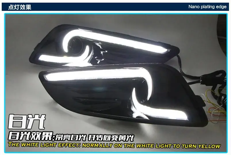 Поворотный Сигнал и Водонепроницаемый 12В СИД автомобильное DRL дневные ходовые