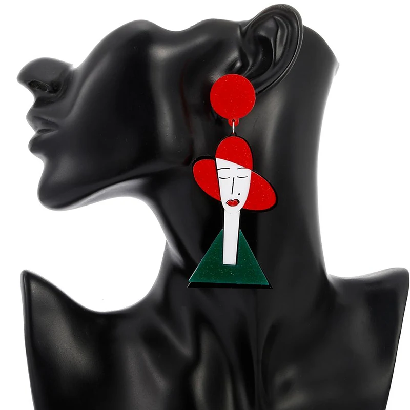 Женские Геометрические серьги в полоску DM акриловые для пирсинга вечерние