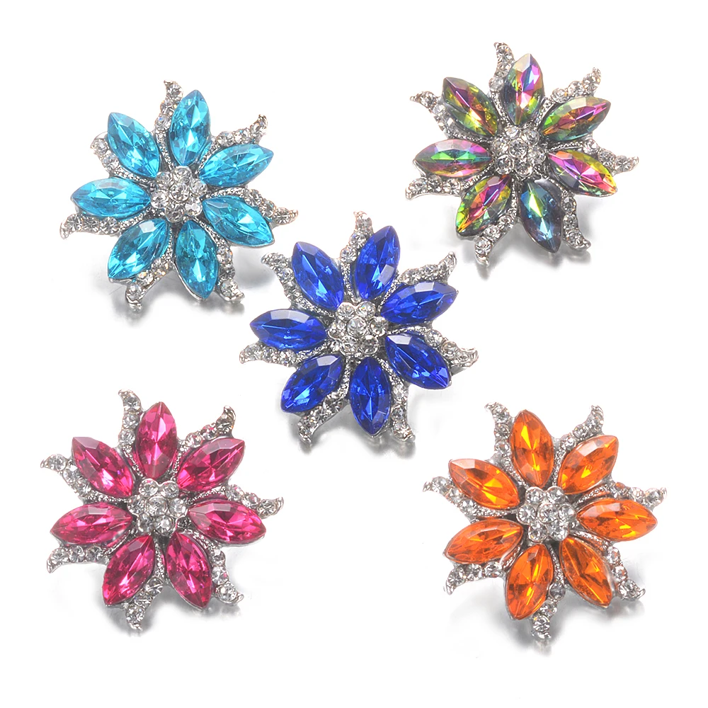 5 цветов Кнопка оснастка ювелирной 18 мм оснастки кнопки смешанные фиолетовый