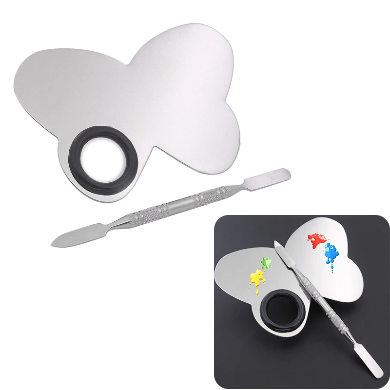 1 шт. цветной шпатель из нержавеющей стали в форме бабочки палитра для дизайна