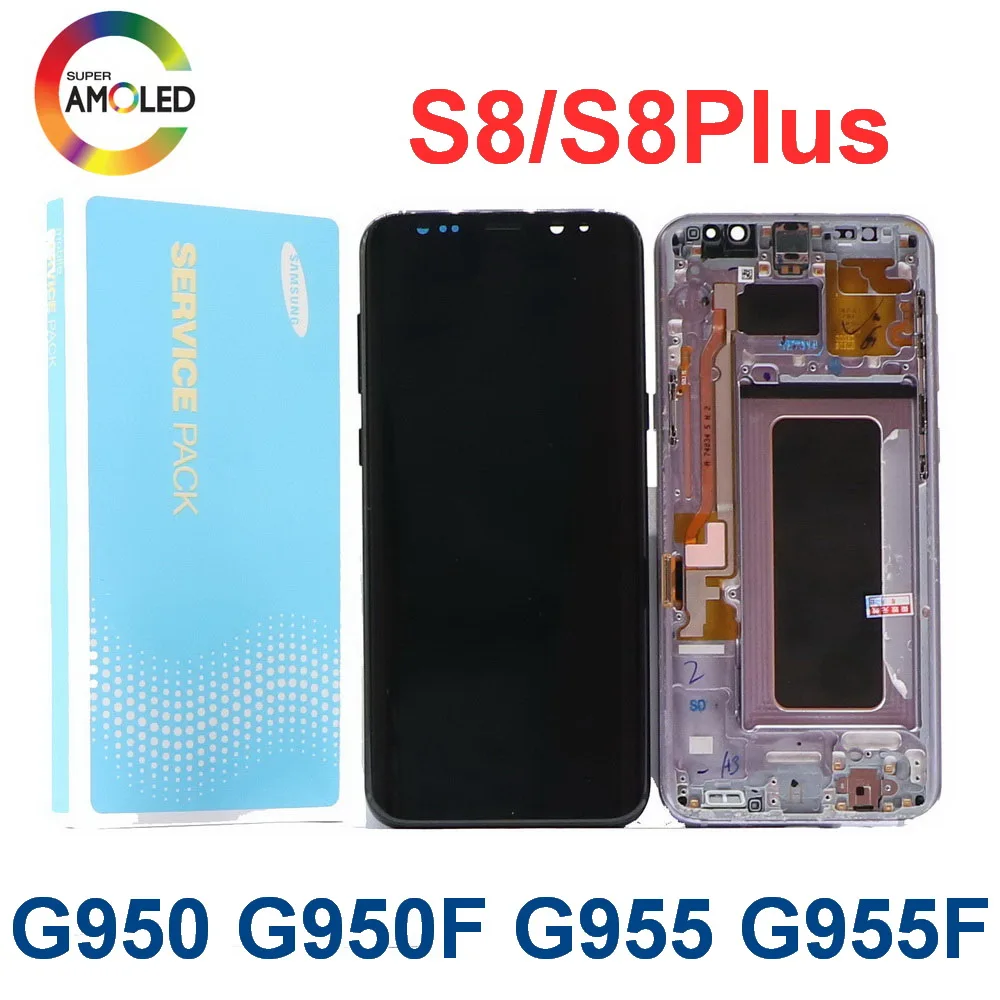 100% оригинал Супер AMOLED S8 lcd для SAMSUNG Galaxy G950 G950F дисплей Plus G955 G955F сенсорный экран