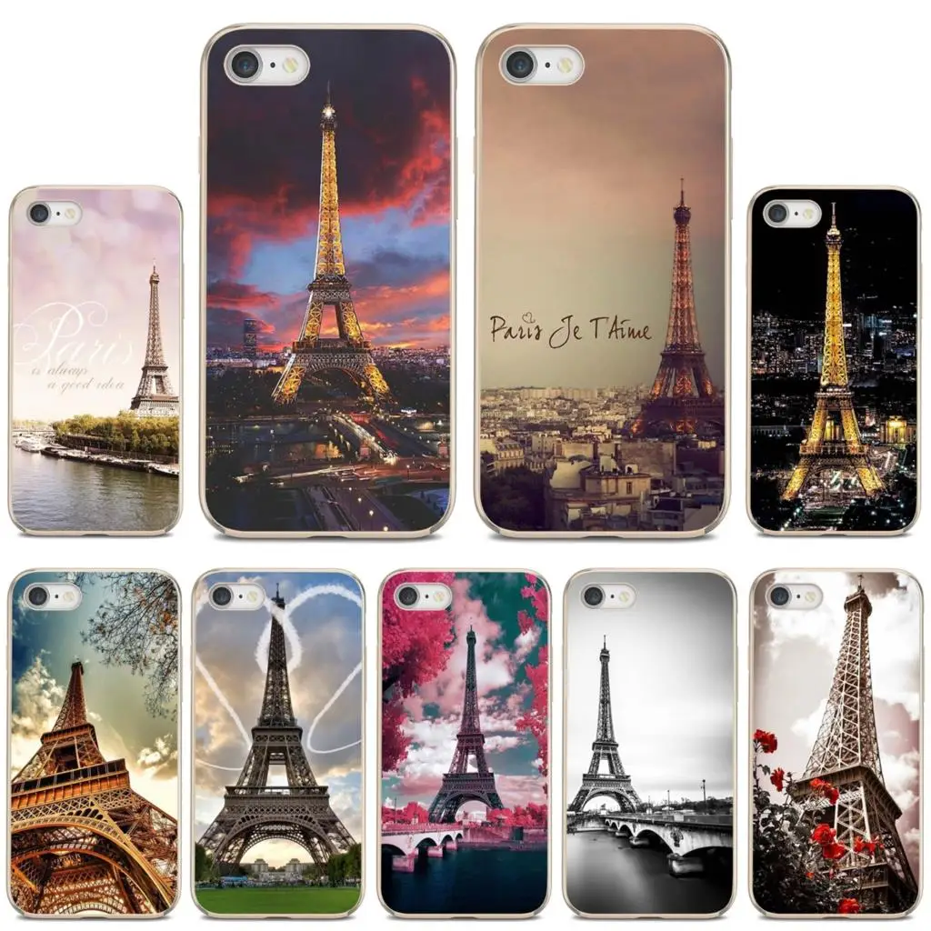 Мягкий ТПУ чехол Париж Франция Эйфелева башня Ночное искусство для Samsung Galaxy Note 3 4 5