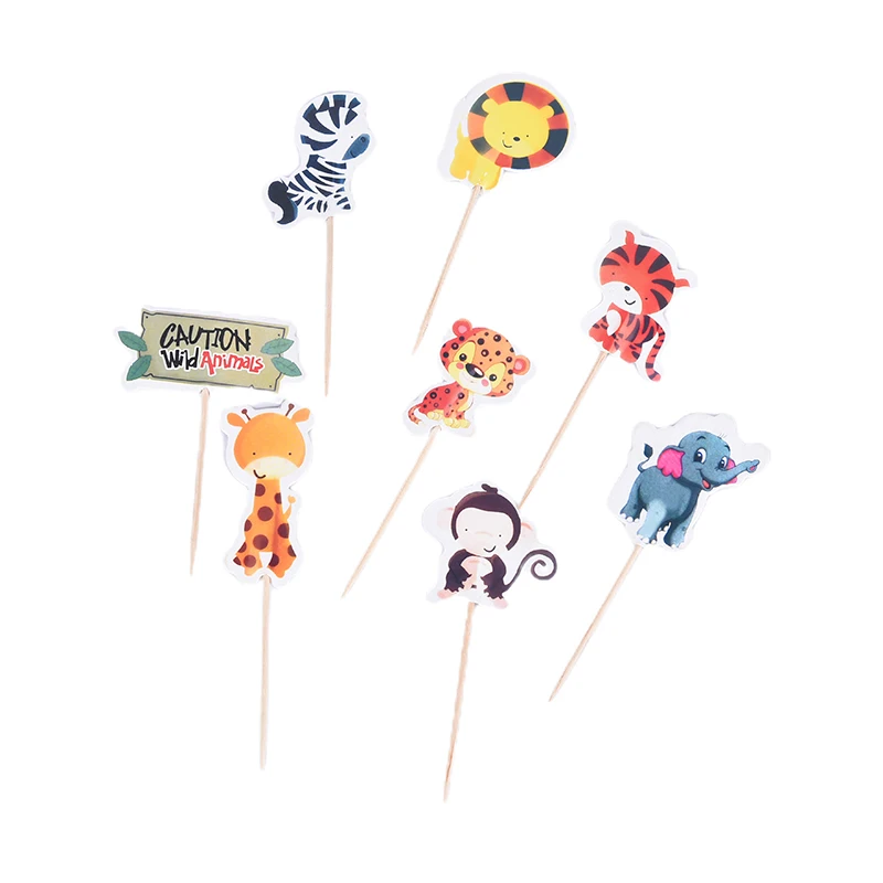 Рисунком С изображениями персонажей мультфильмов кекс мороженое торт топпера