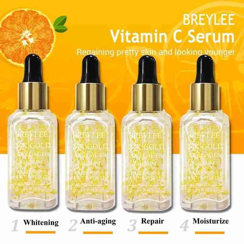 

15ml 24k Gold Serum Hyaluronic Acid Fine Lines Enhance Elasticity Firming Whitening Anti Essence Anti-aging Skin J2X2