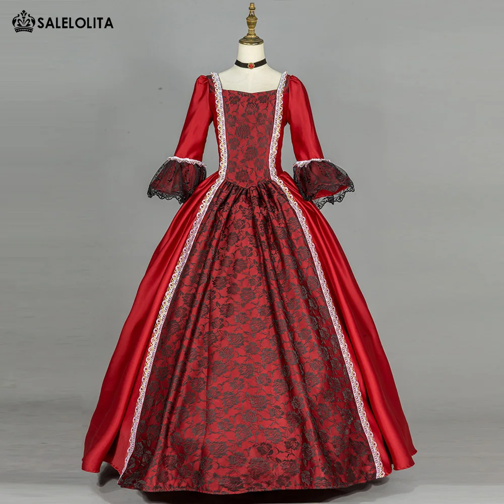 Уникальное разноцветное платье эпохи Возрождения рококо простое викторианское