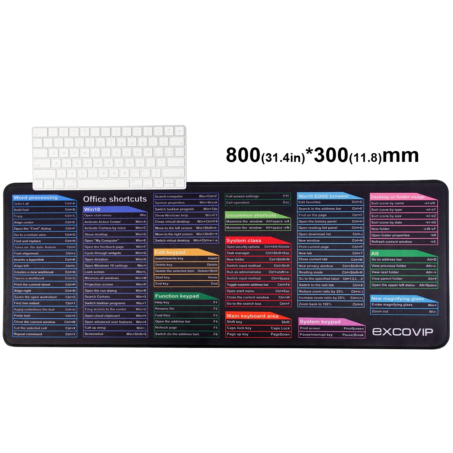 exco gaming mouse pad gamer keyboard shortcuts mousepad large mouse mat carpet computer laptop game office desk pad 31 511 8 in free global shipping